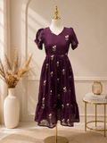 Wine kota frock