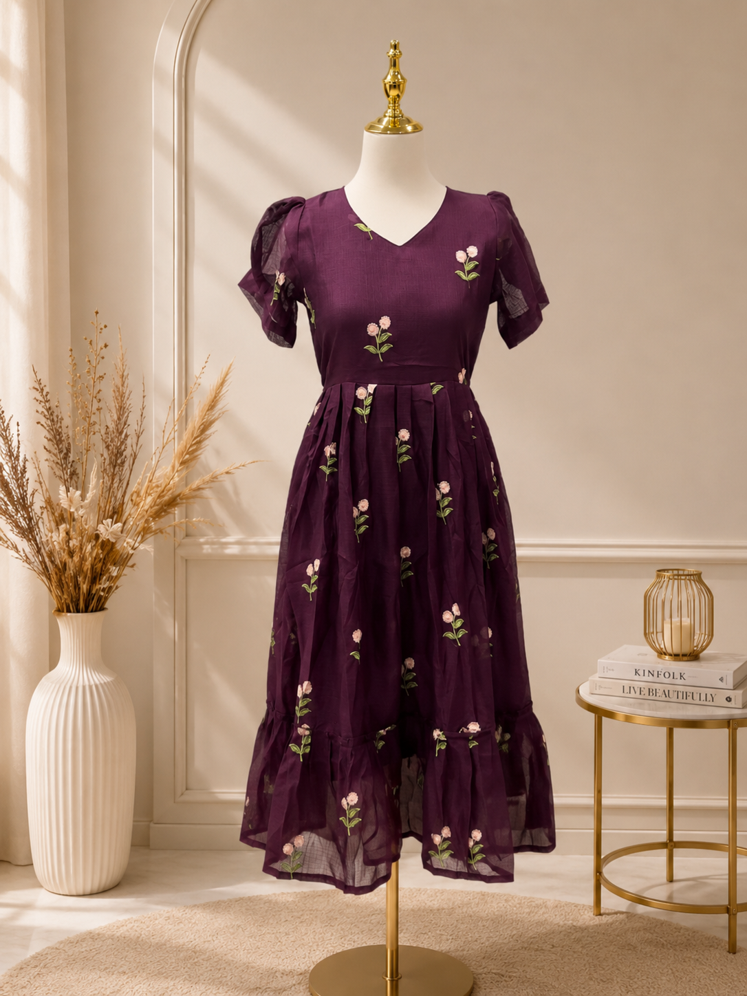 Wine kota frock