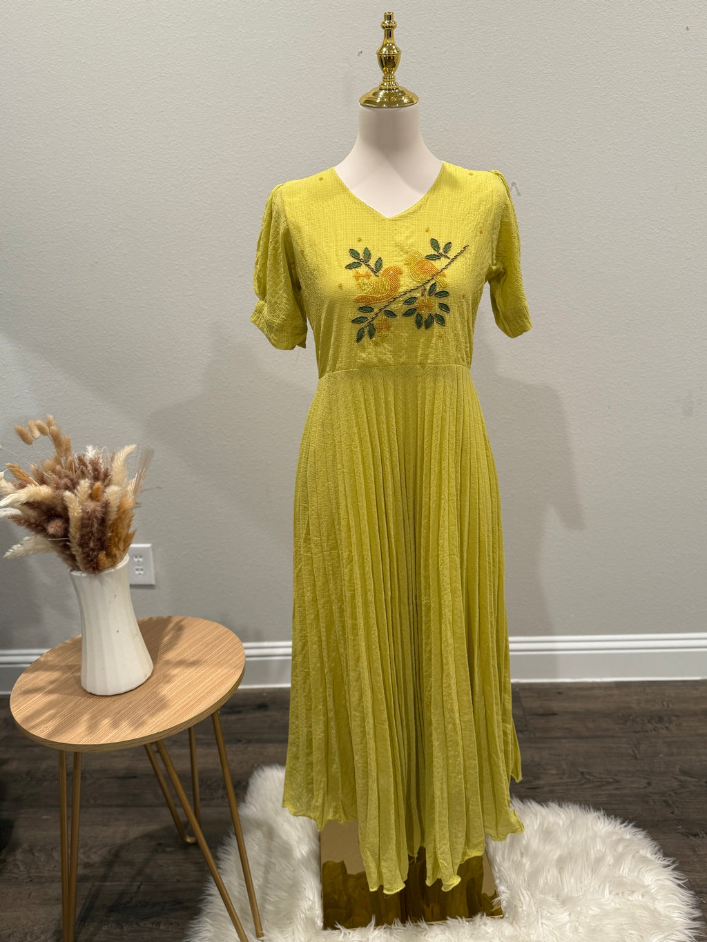 Yellow georgette frock