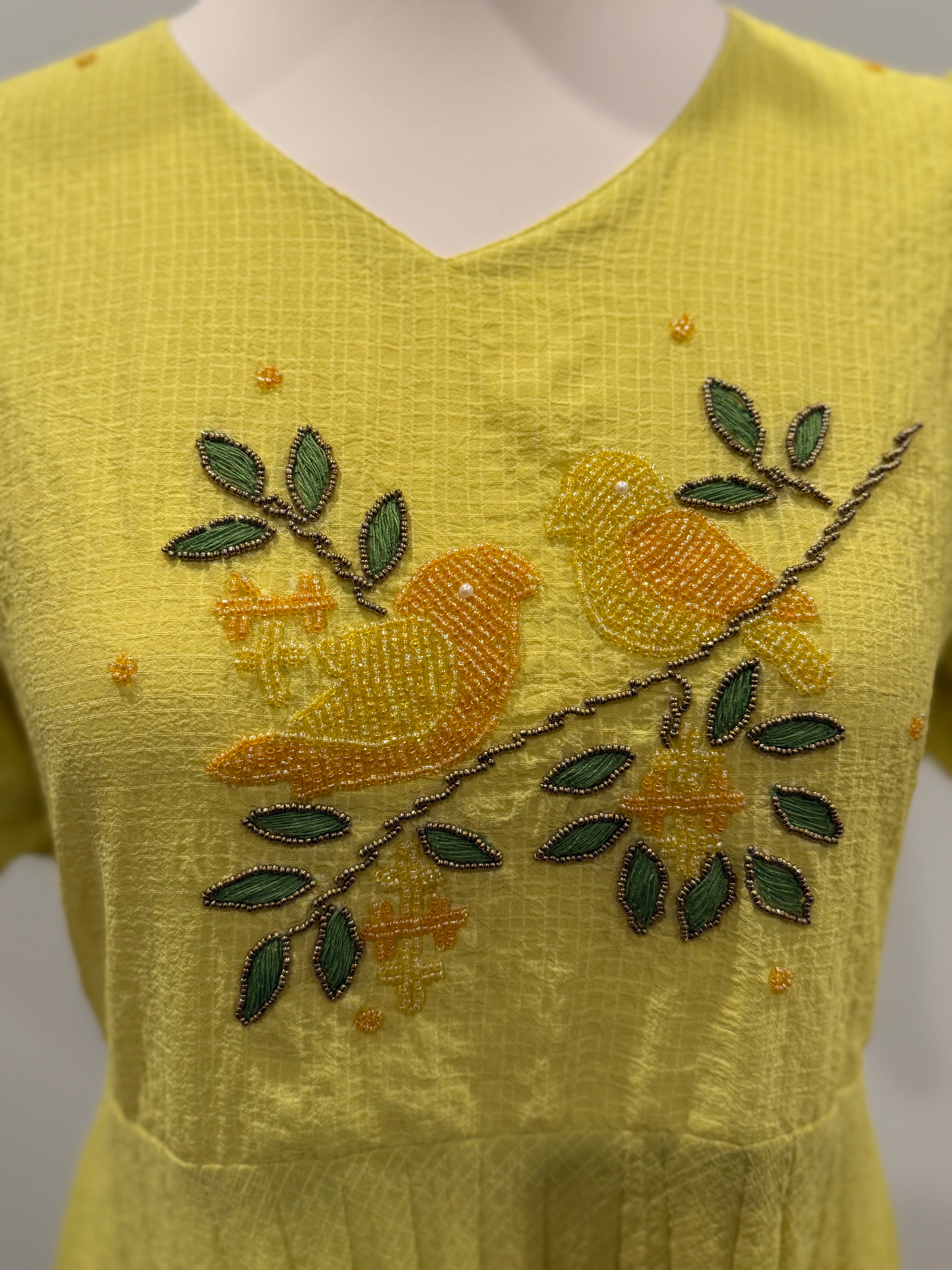 Yellow georgette frock