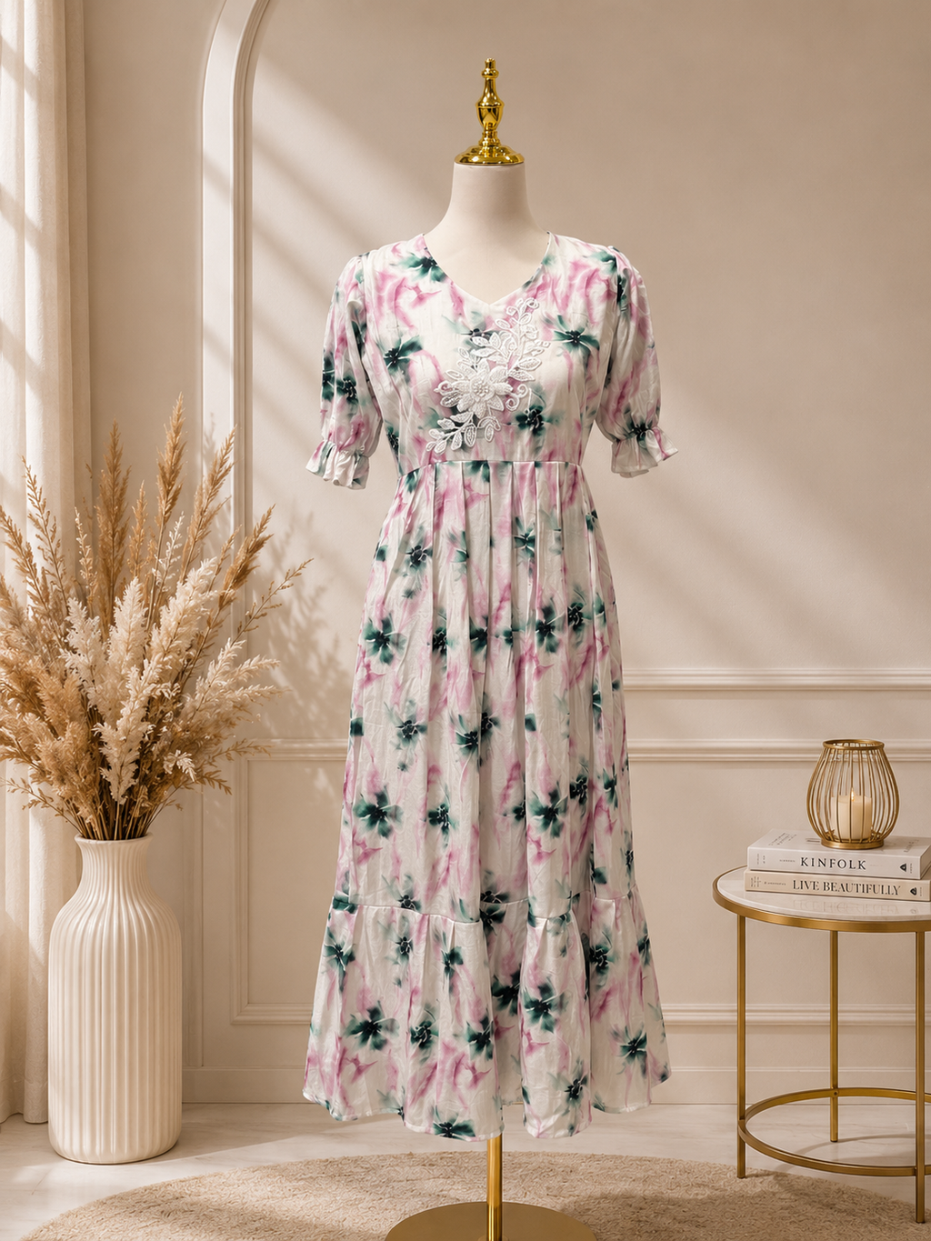 Floral Printed Midi Dress