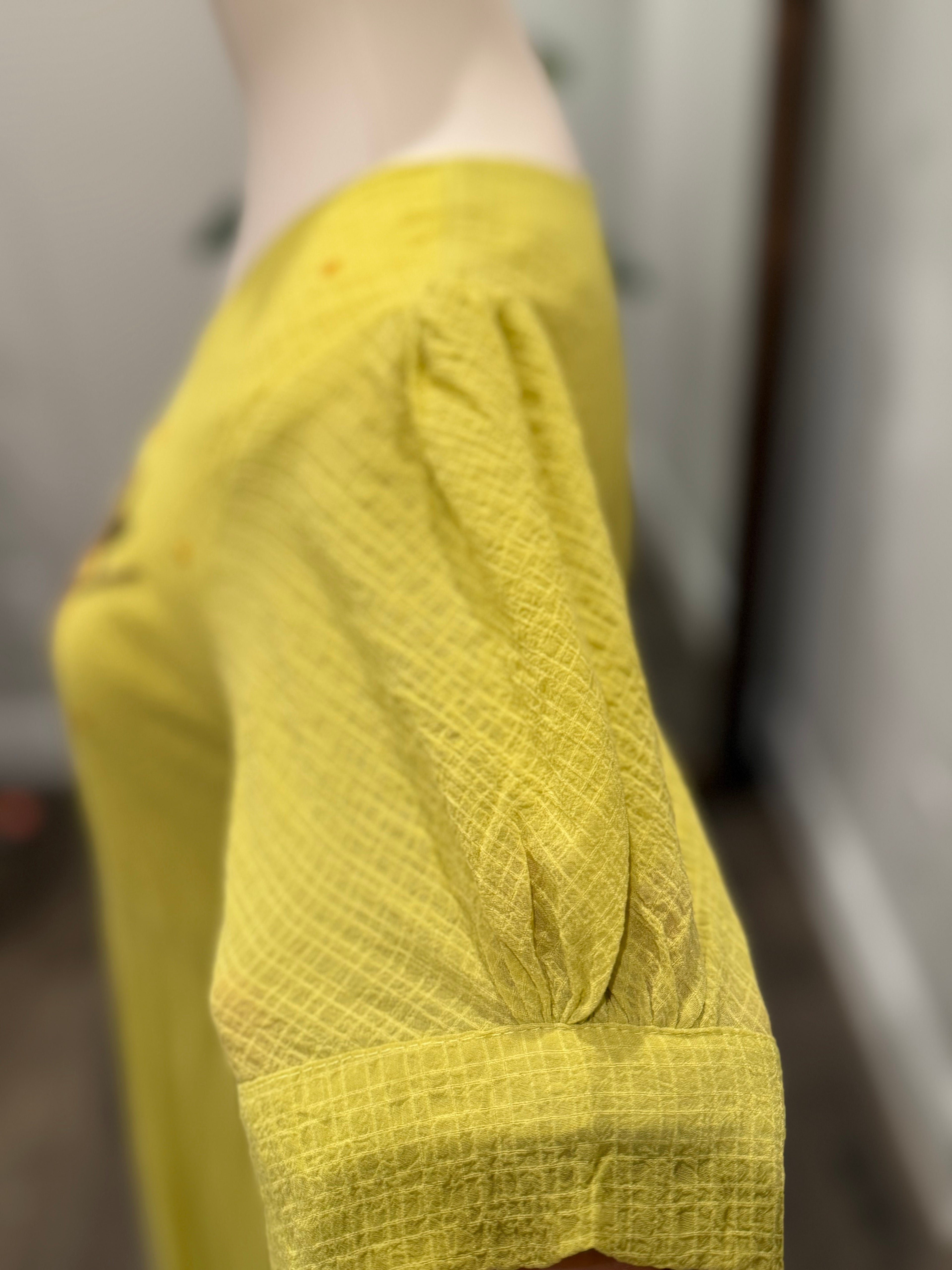 Yellow georgette frock