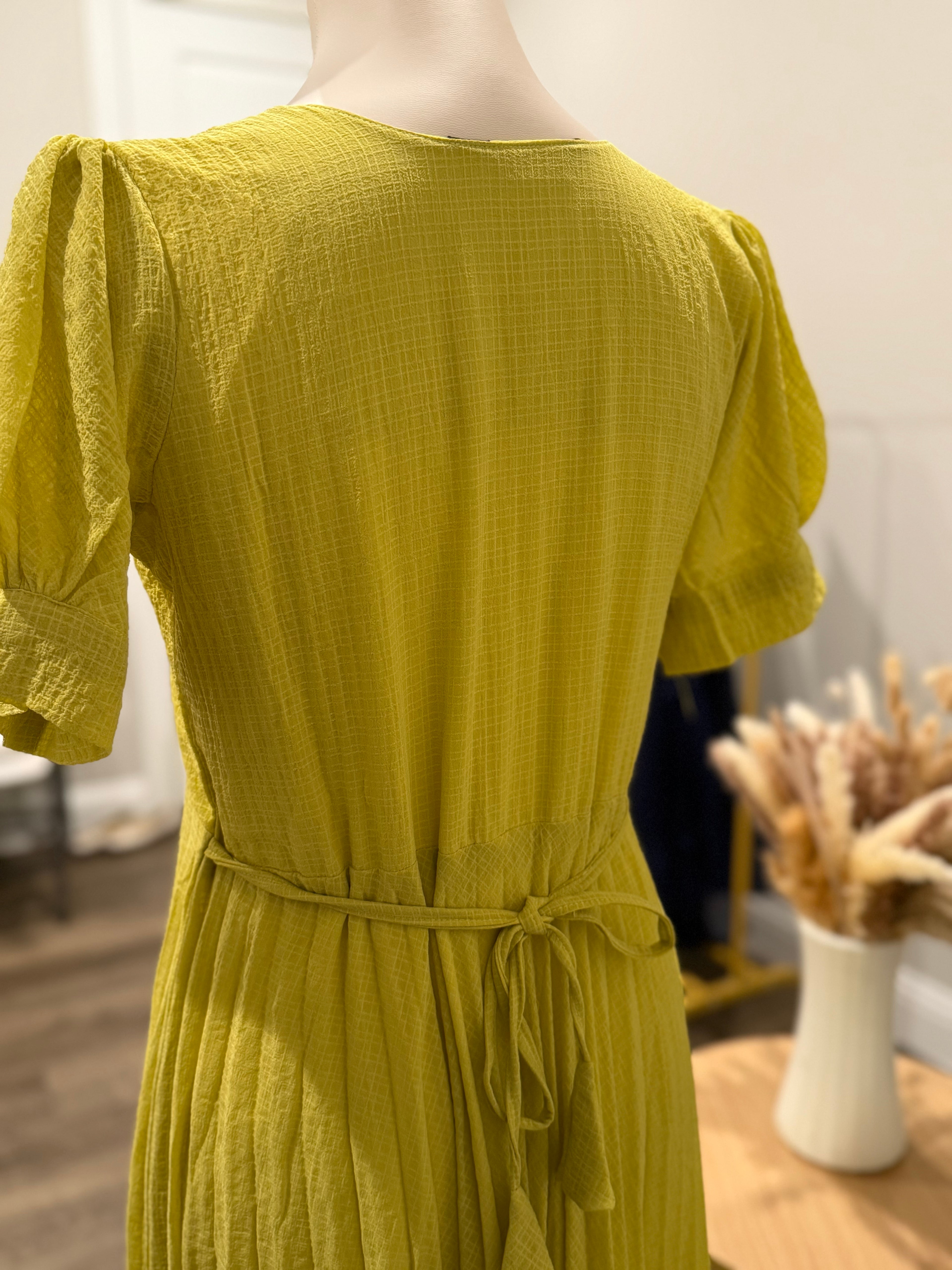 Yellow georgette frock