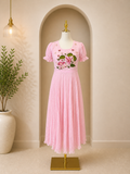 Pink georgette frock