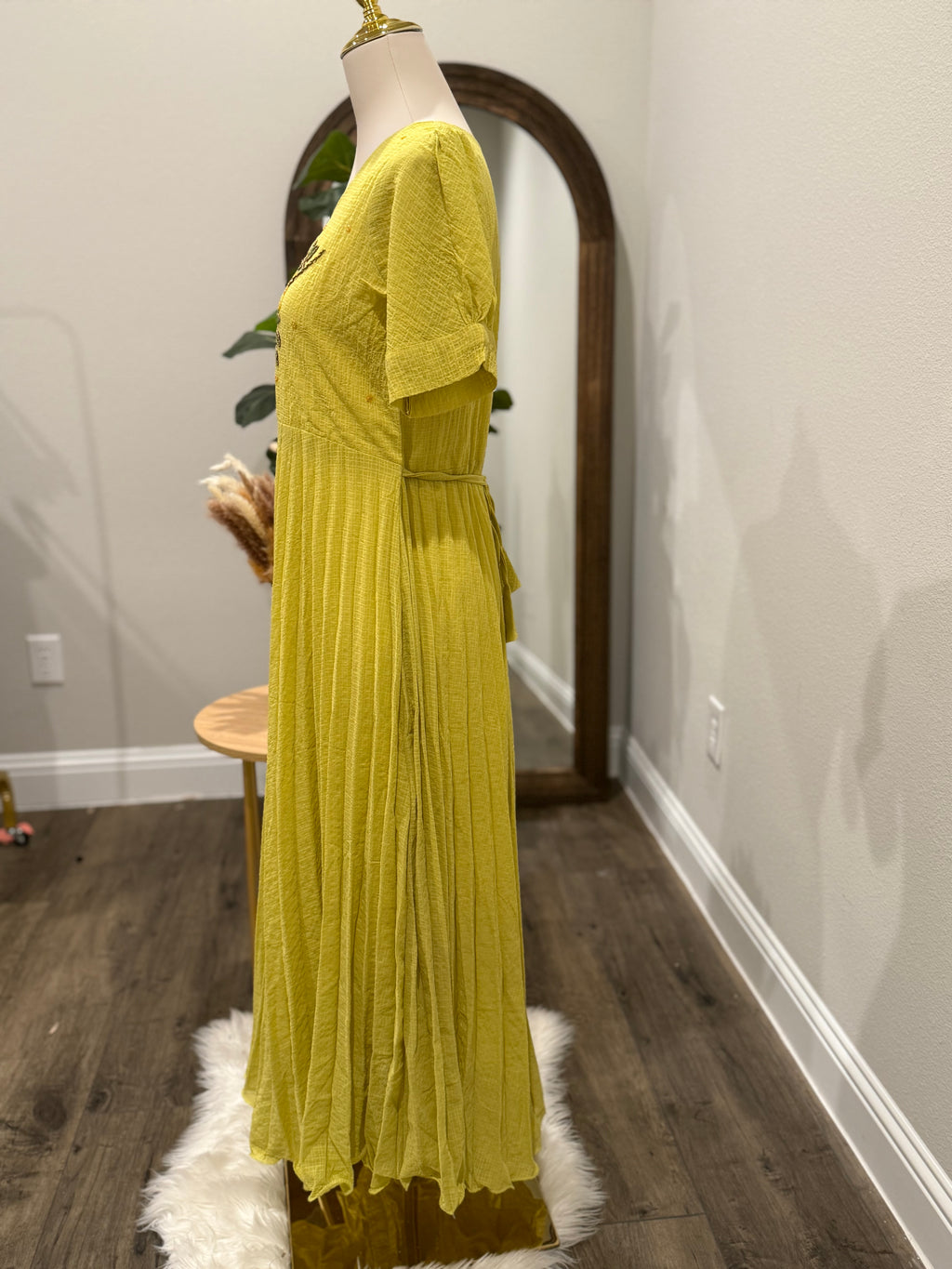 Yellow georgette frock