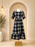 Black Jaipur Cotton Frock