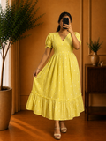 Lemon Yellow Cotton frock