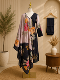 Noir Garden Floral Designer Kurta Set