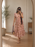 Boutique stitched Dusty Pink  Floral Printed Georgette frocks