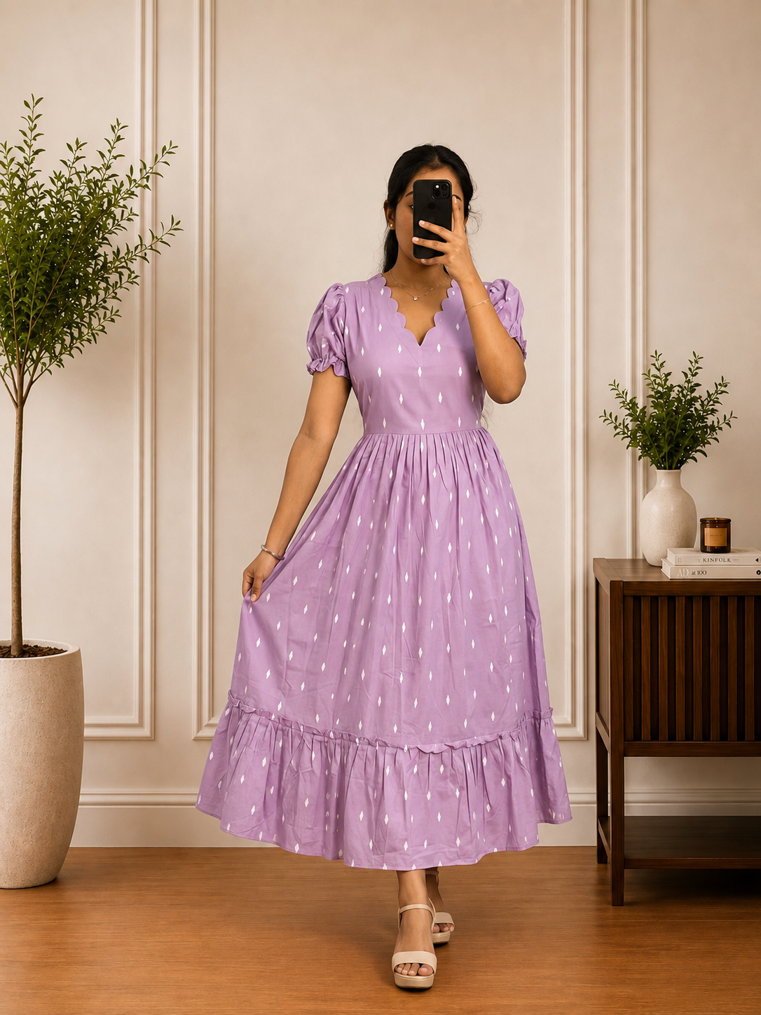 Purple Cotton frock