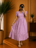 Purple Cotton frock