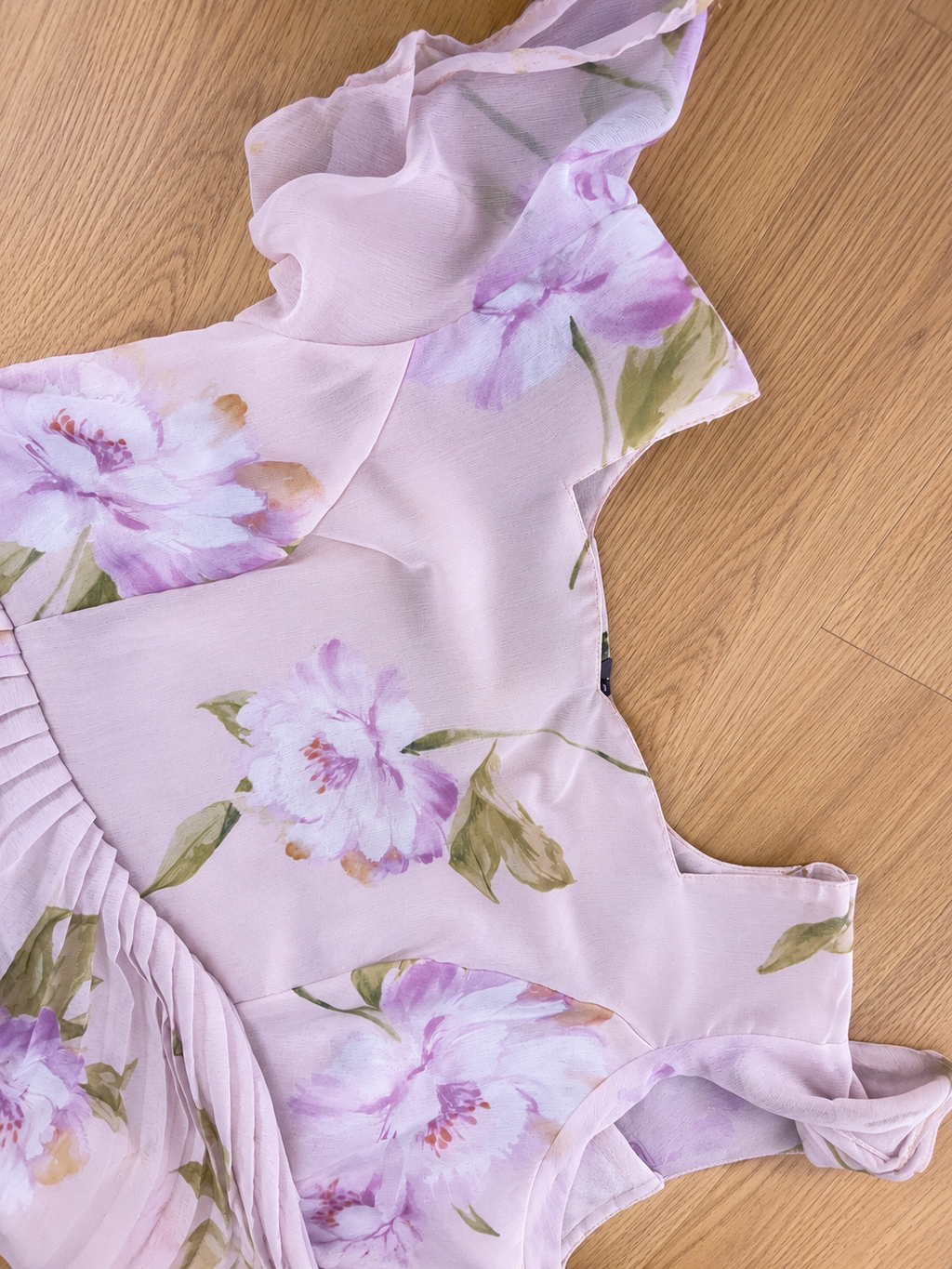Boutique stitched Pastel Pink Floral Printed Georgette frocks
