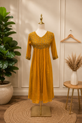 Sunflower Yellow Embroidered Georgette Anarkali 💛