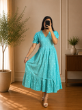 Sky Blue Cotton frock