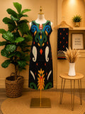 Black Ikat Print Cotton Kurta Set with Matching Pants